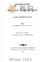 CHEMISTRY OF CARBON COMPOUNDS VOL.4 PART C     PDF电子版封面    E.H.RODD 