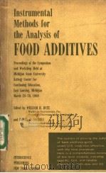 INSTRUMENTL METHODS FOR THE ANALYSIS OF FOOD ADDITIVES（ PDF版）