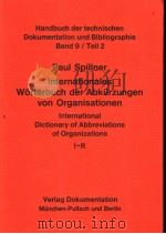 HANDBUCH DER TECHNISCHEN DOKUMENTATION UND BIBLIOGRAPHIE  BAND 9/TEIL 2  INTERNATIONAL DICTIONARY OF（ PDF版）