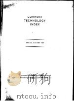 CURRENT TECHNOLOGY INDEX  ANNUAL VOLUME 1987     PDF电子版封面     