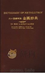 DICTIONARY OF METALLURGY IN SIX LANGUAGES（ PDF版）