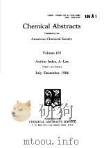 CHEMICAL ABSTRACTS  VOLUME 105  PART 1 OF 2 PARTS     PDF电子版封面     