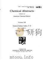 CHEMICAL ABSTRACTS  VOLUME 108     PDF电子版封面     