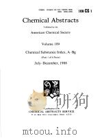 CHEMICAL ABSTRACTS  VOLUME 109     PDF电子版封面     
