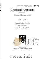CHEMICAL ABSTRACTS  VOLUME 109  FORMUAL INDEX，C13-C21  PART 2 OF 3 PARTS     PDF电子版封面     
