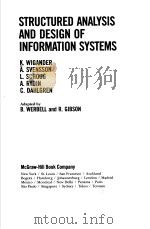 STRUCTURED ANALYSIS AND DESIGN OF INFORMATION SYSTEMS     PDF电子版封面  0070150613  B.WERBELL AND R.GIBSON 
