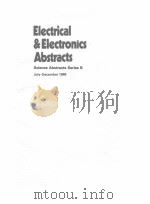 ELECTRICAL & ELECTRONICS ABSTRACTS SCIENCE ABSTRACTS SERIES B  VOL.89  AUTHOR INDEX     PDF电子版封面     