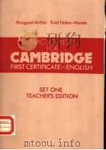 PRACTICE TESTS FOR CAMBRIDGE FIRST CERTIFICATE IN ENGLISH SET ONE  TEACHER'S EDITION     PDF电子版封面     