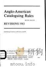 ANGLO-AMERICAN CATALOGUING RULES SECOND EDITION     PDF电子版封面     