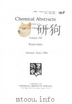 CHEMICAL ABSTRACTS VOLUME 104 PATENT INDEX     PDF电子版封面     