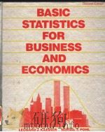 BASIC STATISTICS FOR BUSINESS AND ECONOMICS SECOND EDITION     PDF电子版封面  007033448X  LEONARD J.KAZMIER  NORVAL F.PO 