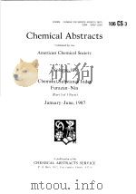CHEMICAL ABSTRACTS  VOLUME 106  FURAZAN-NIN  PART 3 OF 5 PARTS     PDF电子版封面     