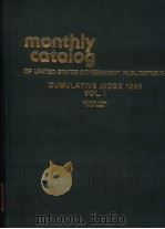 MONTHLY CATALOG OF UNITED STATES GOVERNMENT PUBLICATIONS  CUMULATIVE INDEX 1986     PDF电子版封面     