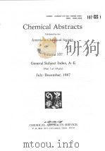 CHEMICAL ABSTRACTS AMERICAN CHEMICAL SOCIETY GENERAL SUBJECT INDEX A-E VOLUME 107  1987（ PDF版）