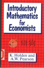 INTRODUCTORY MATHEMATICS FOR ECONOMISTS（ PDF版）