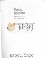 PHYSICS ABSTRACTS SUBJECT INDEX A-L VOL.89  1986     PDF电子版封面     