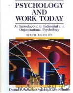 PSYCHOLOGY AND WORK TODAY  AN INTRODUCTION TO INDUSTRIAL AND ORGANIZATIONAL PSYCHOLOGY  SIXTH EDITIO     PDF电子版封面  0024080918  DUANE P.SCHULTZ  SYDNEY ELLEN 