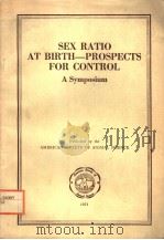 SEX RATIO AT BIRTH-PROSPECTS FOR CONTROL     PDF电子版封面     