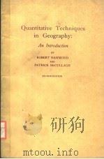 QUANTITATIVE TECHNIQUES IN GEOGRAPHY：AN INTRODUCTION  SECOND EDITION（ PDF版）