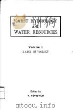 KARST HYDROLOGY AND WATER RESOURCES  VOLUME 1（ PDF版）