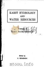 KARST HYDROLOGY AND WATER RESOURCES  VOLUME 2     PDF电子版封面    VUJICA YEVJEVICH 