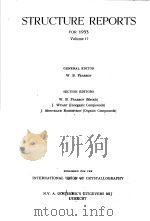 STRUCTURE REPORTS FOR 1953  VOLUME 17     PDF电子版封面    W.B.PEARSON 