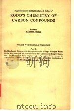 RODD‘S CHEMISTRY OF CARBON COMPOUNDS  SECOND EDITION  VOLUME 4 PART 7     PDF电子版封面    MARTIN F.ANSELL 