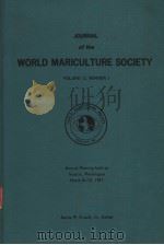 JOURNAL OF THE WORLD MARICULTURE SOCIETY VOLUME 12，NUMBER 1  1981     PDF电子版封面     