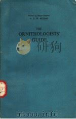 THE ORNITHOLOGISTS‘ GUIDE ESPECIALLY FOR OVERSEAS     PDF电子版封面    MAJOR-GENERAL H.P.W.HUTSON 