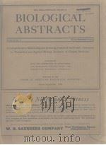 BIOLOGICAL ABSTRACTS VOLUME 16， NO. 11 ISSUED SEPTEMBER 1943     PDF电子版封面     