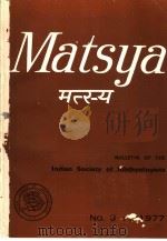 MATSYA  BULLETIN OF THE INDIAN SOCIETY OF ICHTHYOLOGISTS NO.3     PDF电子版封面     