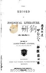 THE ZOOLOGICAL RECORD  1865  VOLUME 2     PDF电子版封面    ALBERT C.L.G.GUNTHER 