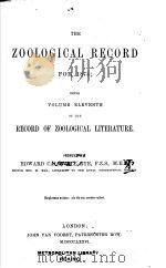 THE ZOOLOGICAL RECORD  1874  VOLUME 11（ PDF版）