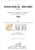 THE ZOOLOGICAL RECORD  1964  VOLUME 101  PART A（ PDF版）