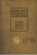 UNITED STATES DEPARTMENT OF AGRICULTURE YEARBOOK  1922     PDF电子版封面     
