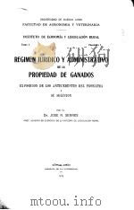 UNIVERSIDAD DE BUENOS AIRES FACULTAD DE AGRONOMIA Y VETERINARIA  REGIMEN JURIDICO Y ADMINISTRATIVO D     PDF电子版封面    DR.JOSE R.SERRES 