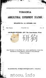 VIRGINIA AGRICULTURAL EXPERIMENT STATION BULLETIN NO.141.OCTOBER.1902（ PDF版）