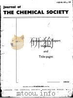 JOURNAL OF THE CHEMICAL SOCIETY  1955     PDF电子版封面     