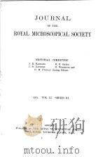 JOURNAL OF THE ROYAL MICROSCOPICAL SOCIETY  1931     PDF电子版封面     