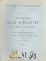 RECHERCHES SUR LES EAUX SAUMATRES DES ENVIRONS DE LILLOO  3     PDF电子版封面     