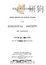 PROCEEDINGS OF THE GENERAL MEETINGS FOR SCIENTIFIC BUSINESS OF THE ZOOLOGICAL SOCIETY OF LONDON   1925  PDF电子版封面     