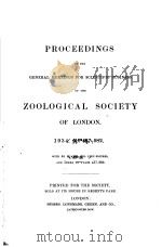 PROCEEDINGS OF THE GENERAL MEETINGS FOR SCIENTIFIC BUSINESS OF THE ZOOLOGICAL SOCIETY OF LONDON  PAR   1934  PDF电子版封面     