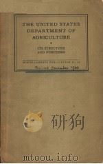 THE UNITED STATES DEPARTMENT OF AGRICULTURE   1930  PDF电子版封面     