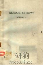 RESIDUE REVIEWS  VOLUME 53     PDF电子版封面  0387900845  FRANCIS A.GUNTHER  JANE DAVIES 