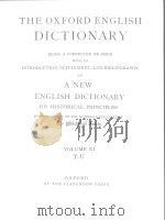 THE OXFORD ENGLISH DICTIONARY  VOLUME 11 T-U     PDF电子版封面     