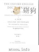 THE OXFORD ENGLISH DICTIONARY  VOLUME 5 H-K     PDF电子版封面     