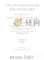 THE OXFORD ENGLISH DICTIONARY  VOLUME 9 S-SOLDO     PDF电子版封面     
