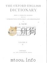 THE OXFORD ENGLISH DICTIONARY  VOLUME 2 C     PDF电子版封面     