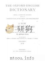 THE OXFORD ENGLISH DICTIONARY  VOLUME 1 A-B     PDF电子版封面     