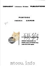 DERWENT LITERATURE DIVIAION PUBLICATIONS PESTDOC INDEX CAROS     PDF电子版封面     